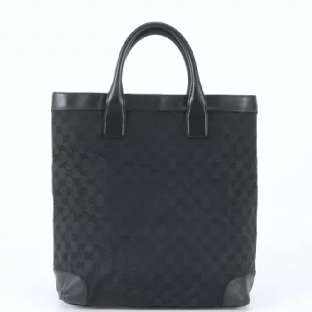 Gucci Joy GG Canvas Leather 2Way Shoulder Tote Bag Black